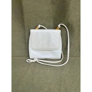 Vintage Stuart Weitzman White Pearl Shimmer Crossbody Bag